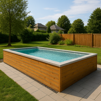 GoPool Modulo™ 12' x 24' Concrete Finish – Freestanding Modular Pool Kit