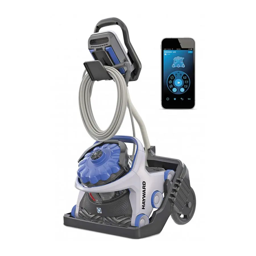 Limpiador automático Hayward AquaVac 650: carrito y Bluetooth incluidos