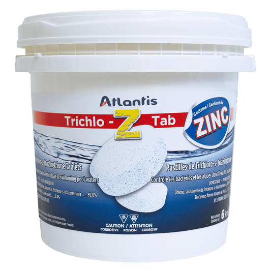 TRICHLO-Z TAB 6KG - Tabletas de cloración estabilizada con Óxido de Zinc 200g