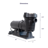 GoPool AG1 1.5 HP à 2 Vitesses - Pompe pour Piscine Hors Terre