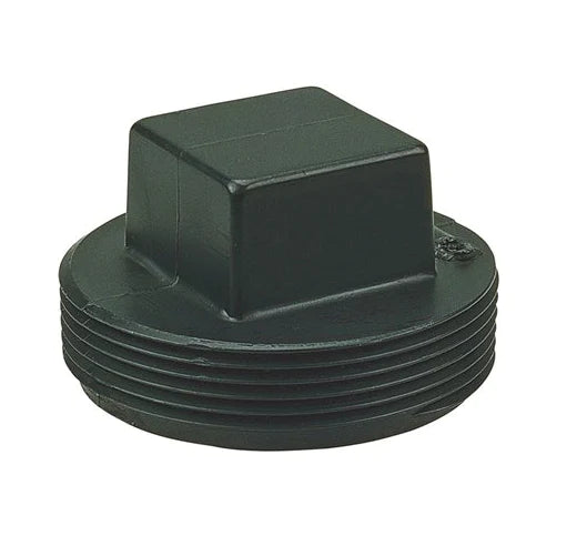 Black threaded plug