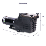 GoPool IG1 1.5HP à 1 Vitesse - Pompe pour Piscine Creusée