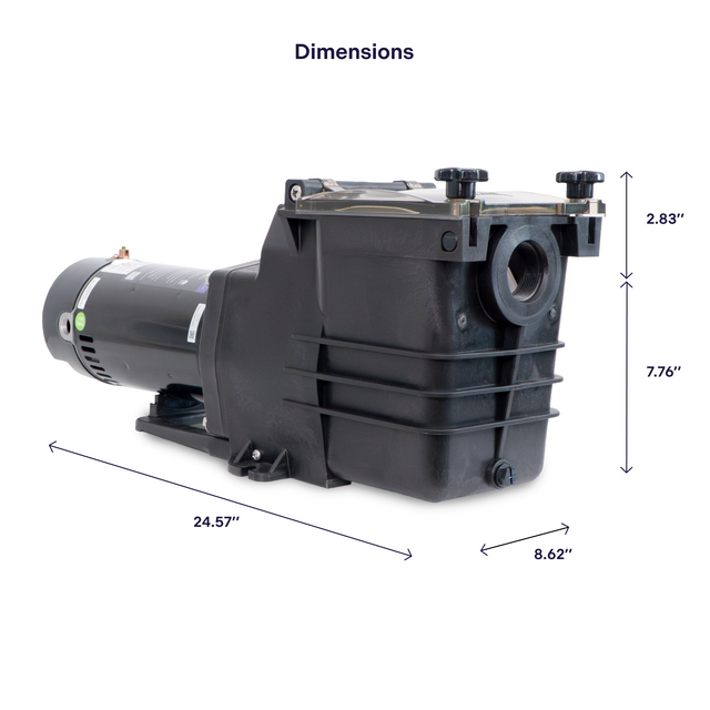 Bomba para piscina enterrada de 2 velocidades y 1,5 HP GoPool IG1