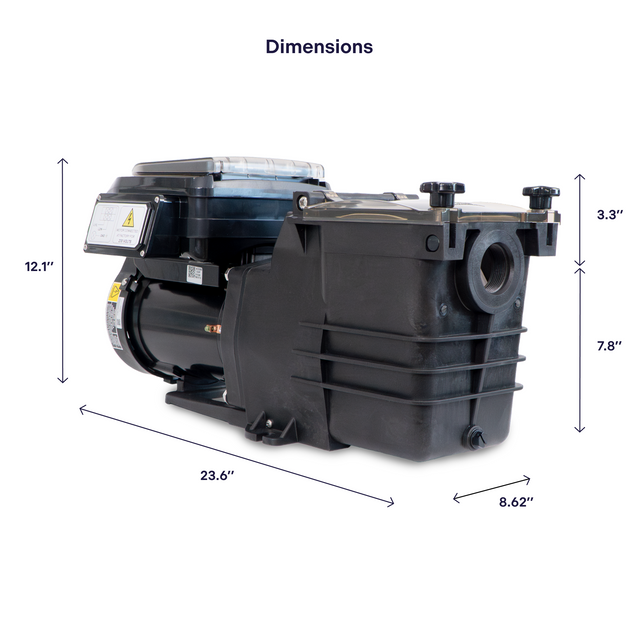 Bomba para piscina enterrada de velocidad variable GoPool IG1 de 1,65 HP