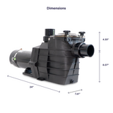 Bomba para piscina enterrada de 2 velocidades y 1,5 HP GoPool IG2