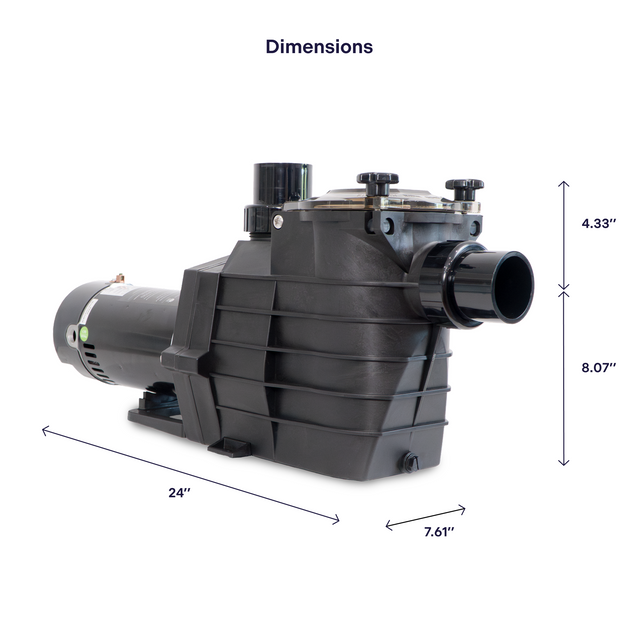 Bomba para piscina enterrada de 2 velocidades y 1,5 HP GoPool IG2
