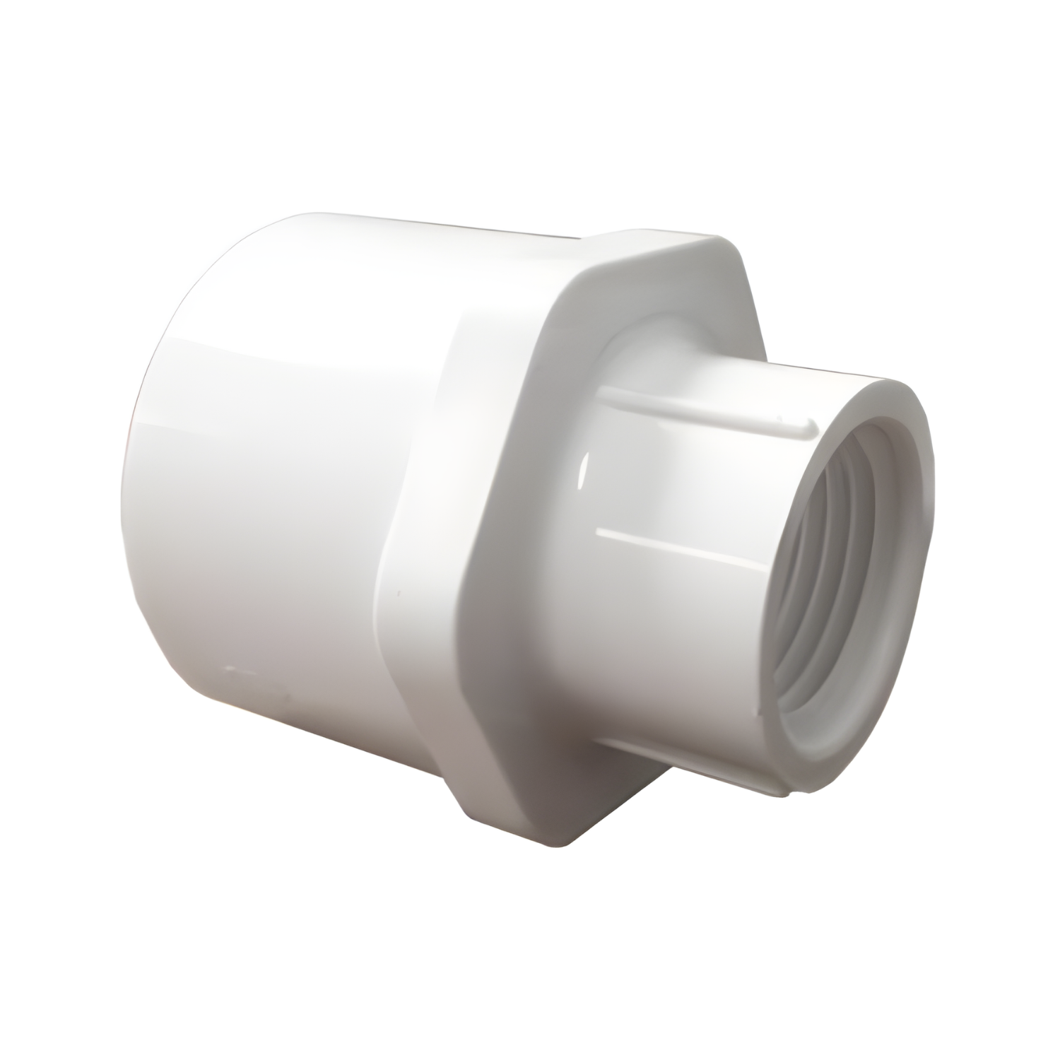 Adaptador reductor (tornillo hembra pegado) - PVC Schedule 40 blanco