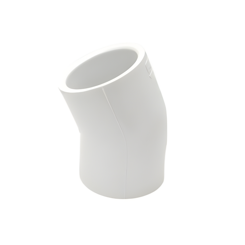 Codo de 22 1/2° (pegado x pegado) - PVC blanco cédula 40