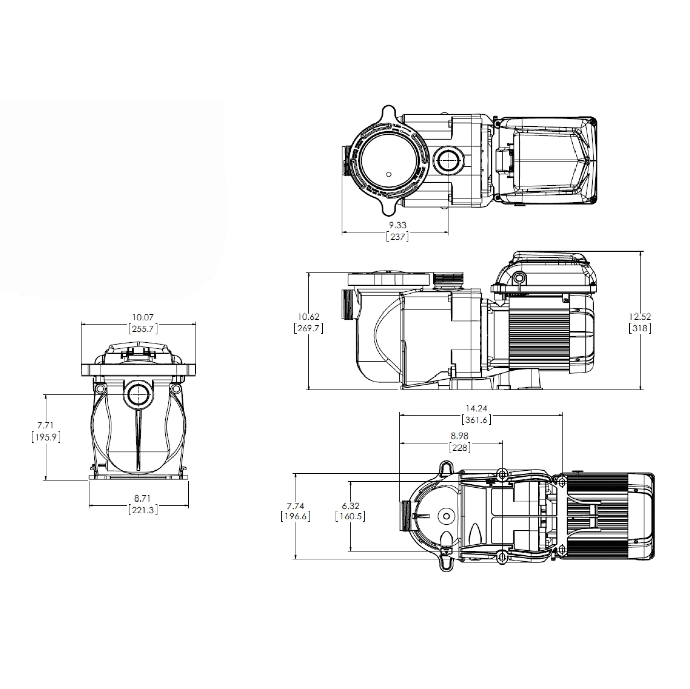 Bomba para piscinas subterráneas de velocidad variable Pentair SuperFlo VST de 1,5 HP