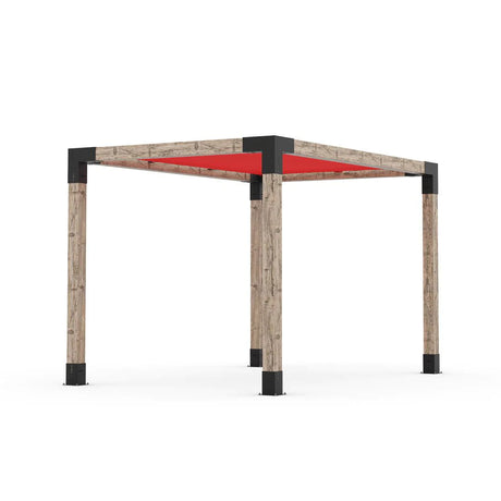 Kit de pérgola con vela de sombra para postes de madera de 6x6