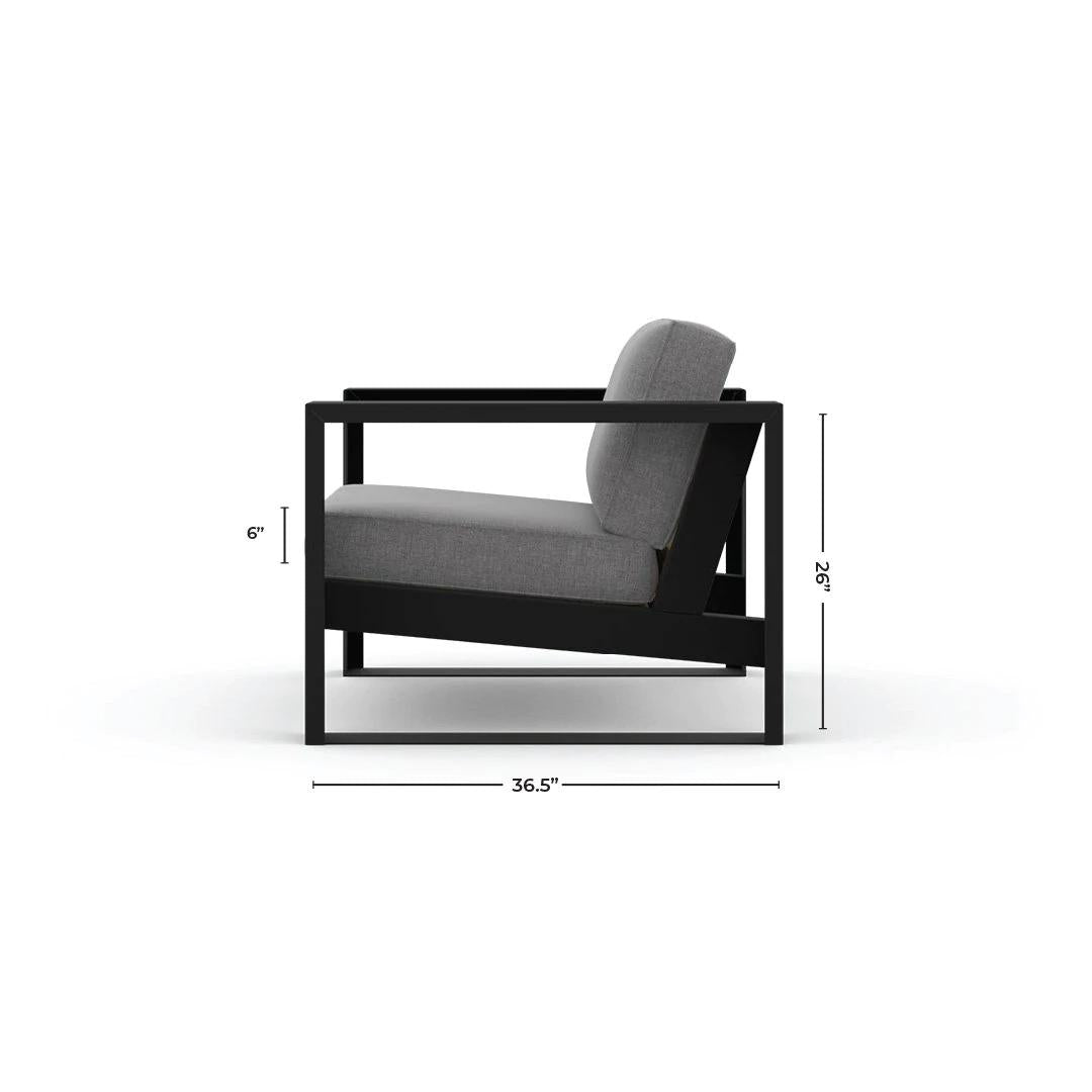 Small modern Muskoka chair with cushions