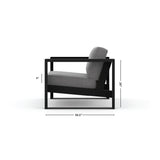 Small modern Muskoka chair with cushions