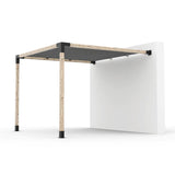Wall Mount Pergola Kit with Shade Sail for 4x4 Wood Posts