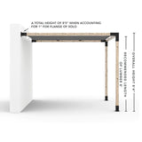 Wall Mount Pergola Kit with Shade Sail for 4x4 Wood Posts