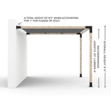 Wall Mount Pergola Kit with Shade Sail for 4x4 Wood Posts