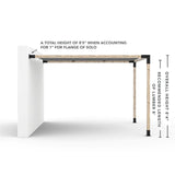 Wall Mount Pergola Kit with Shade Sail for 4x4 Wood Posts