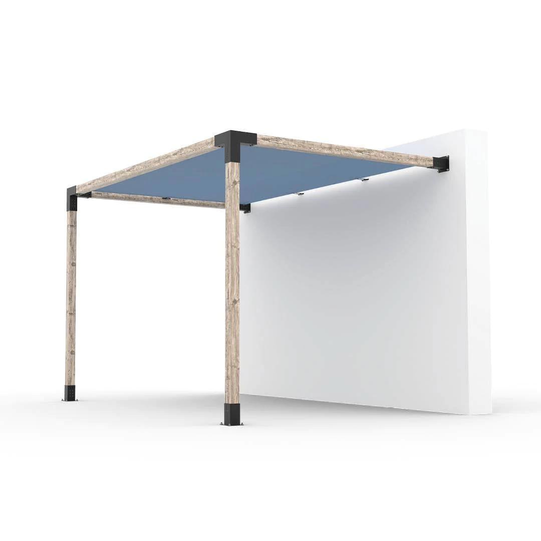 Wall Mount Pergola Kit with Shade Sail for 4x4 Wood Posts