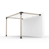 Wall Mount Pergola Kit with Shade Sail for 4x4 Wood Posts