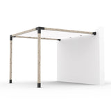 Wall Mount Pergola Kit with Shade Sail for 4x4 Wood Posts