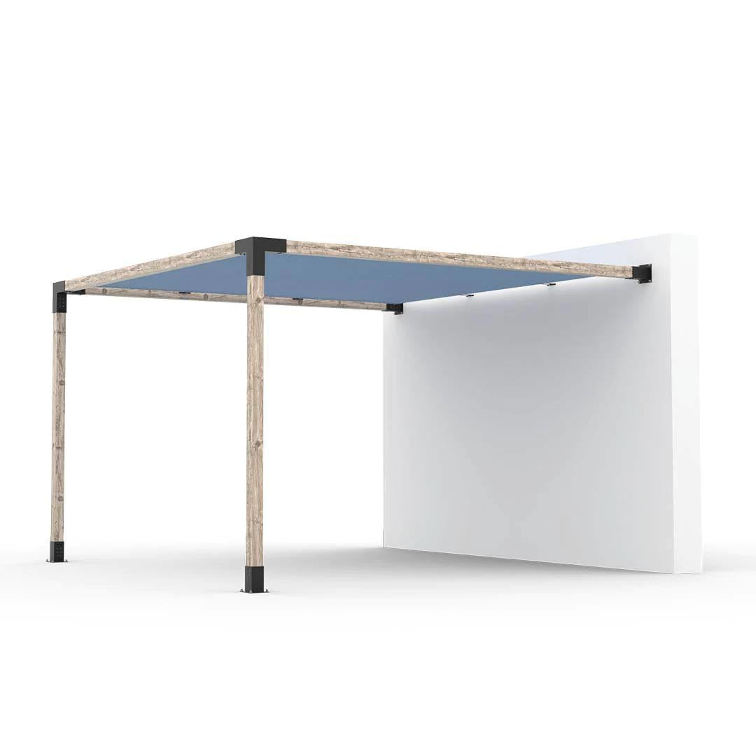 Wall Mount Pergola Kit with Shade Sail for 4x4 Wood Posts