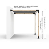 Wall Mount Pergola Kit with Shade Sail for 4x4 Wood Posts