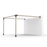 Wall Mount Pergola Kit with Shade Sail for 4x4 Wood Posts