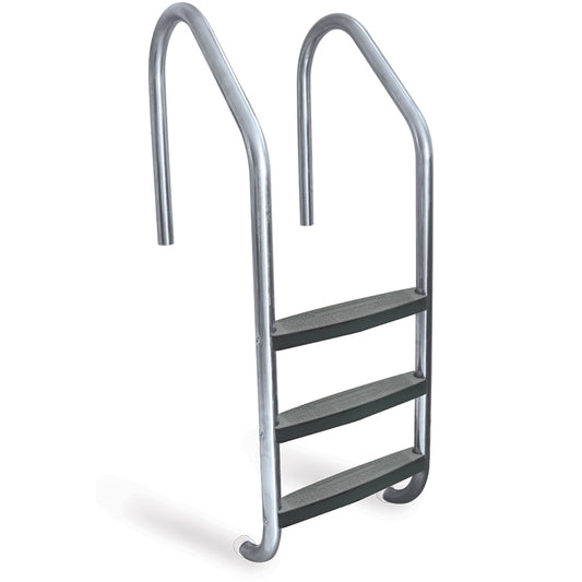 Inground pool ladder with gray step