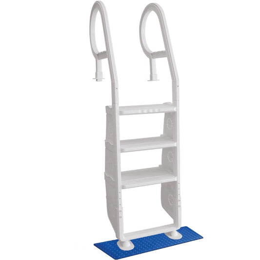 Premium resin safety ladder with 24" wide guard rails and steps