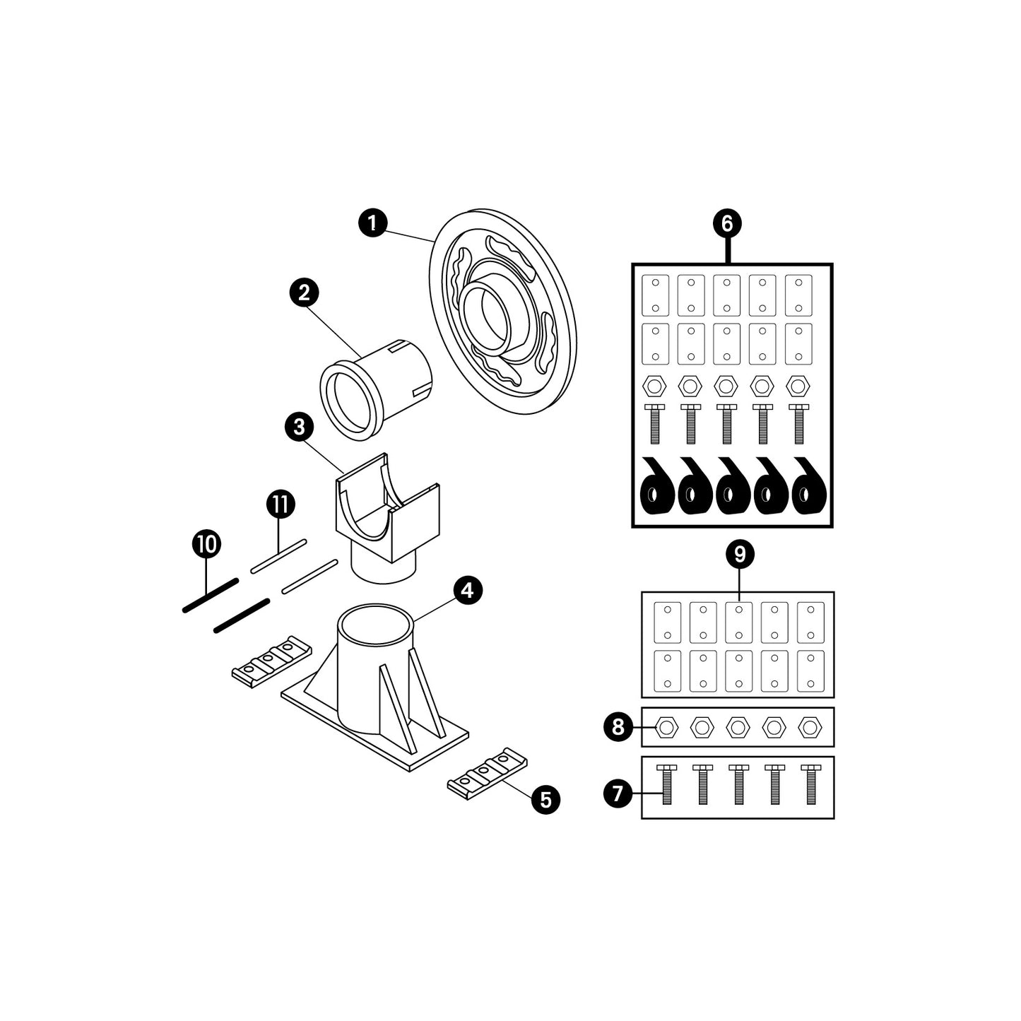 Fixations (2/pqt) pour ACM133