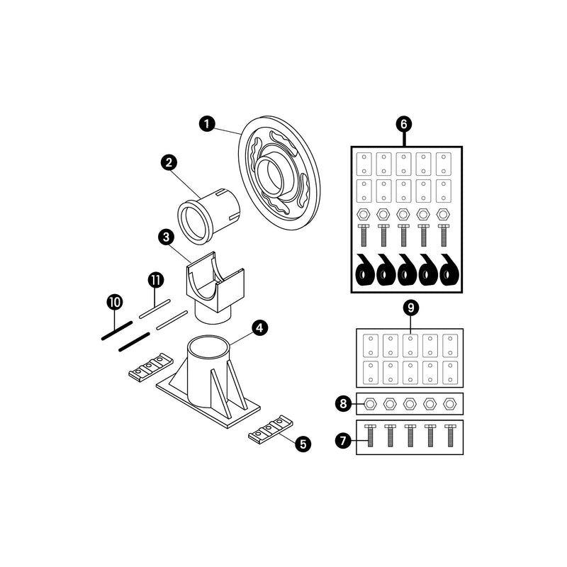 Fixations (2/pqt) pour ACM133