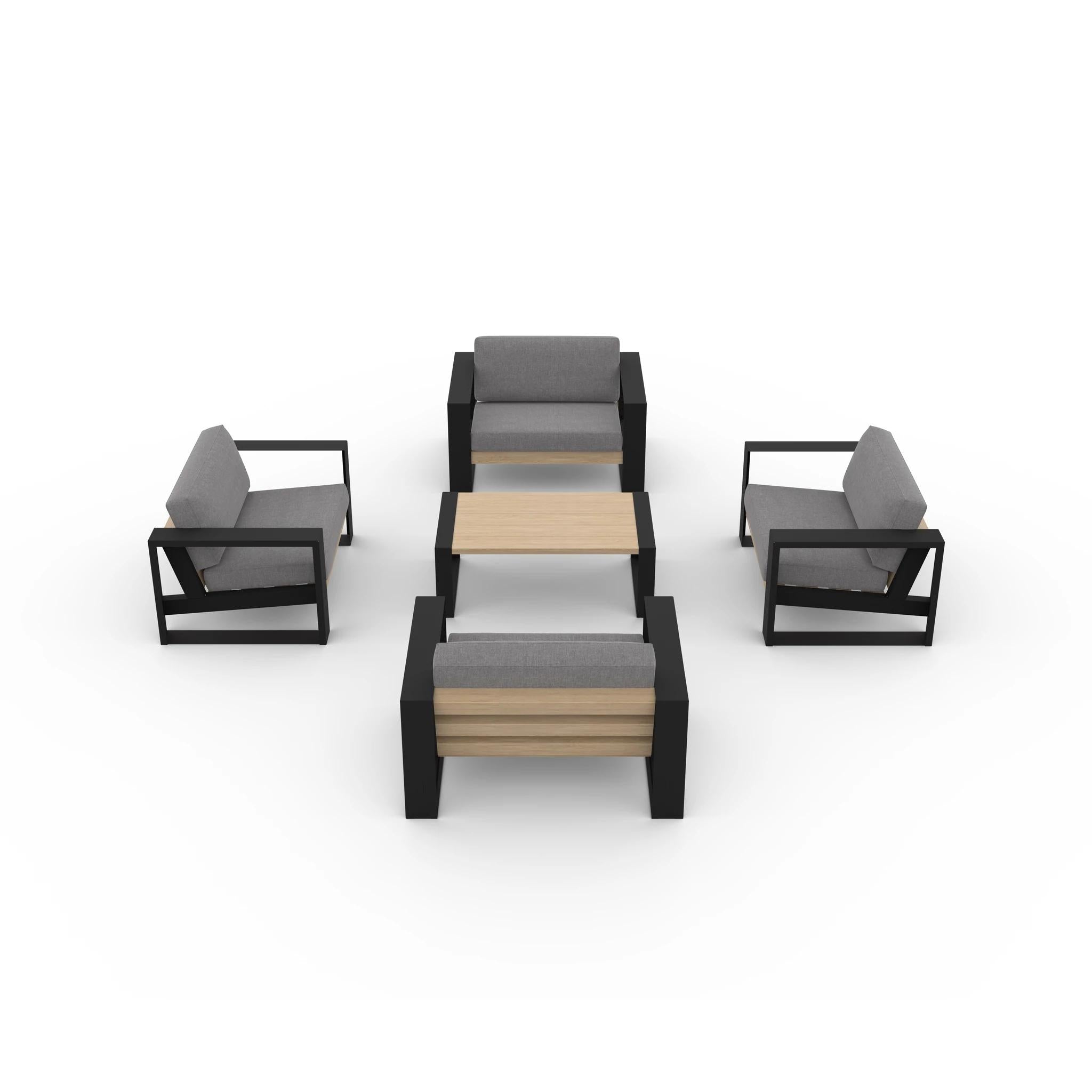 5 Piece Modern Muskoka Chair Set