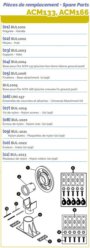 Essieux (10/pqt)