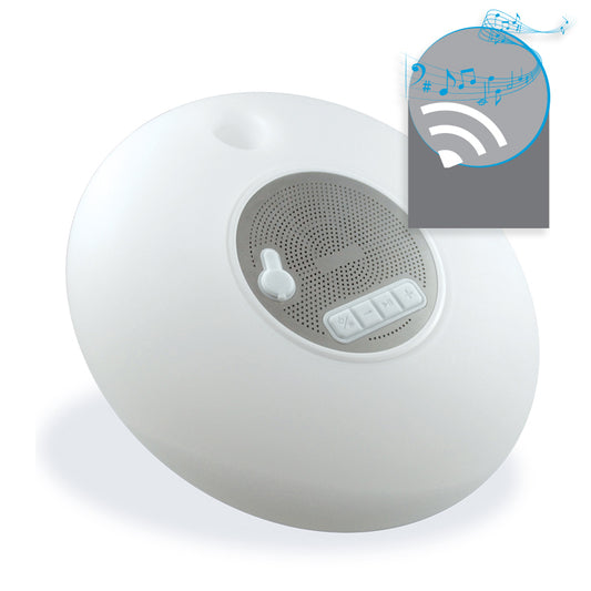 Altavoz “bluetooth” flotante. Luz LED multicolor brillante.