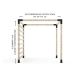 Any Size Pergola Kit with Post Wall for 4x4 Wood Posts