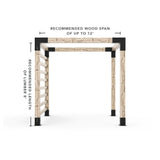 Any Size Pergola Kit with Post Wall for 6x6 Wood Posts